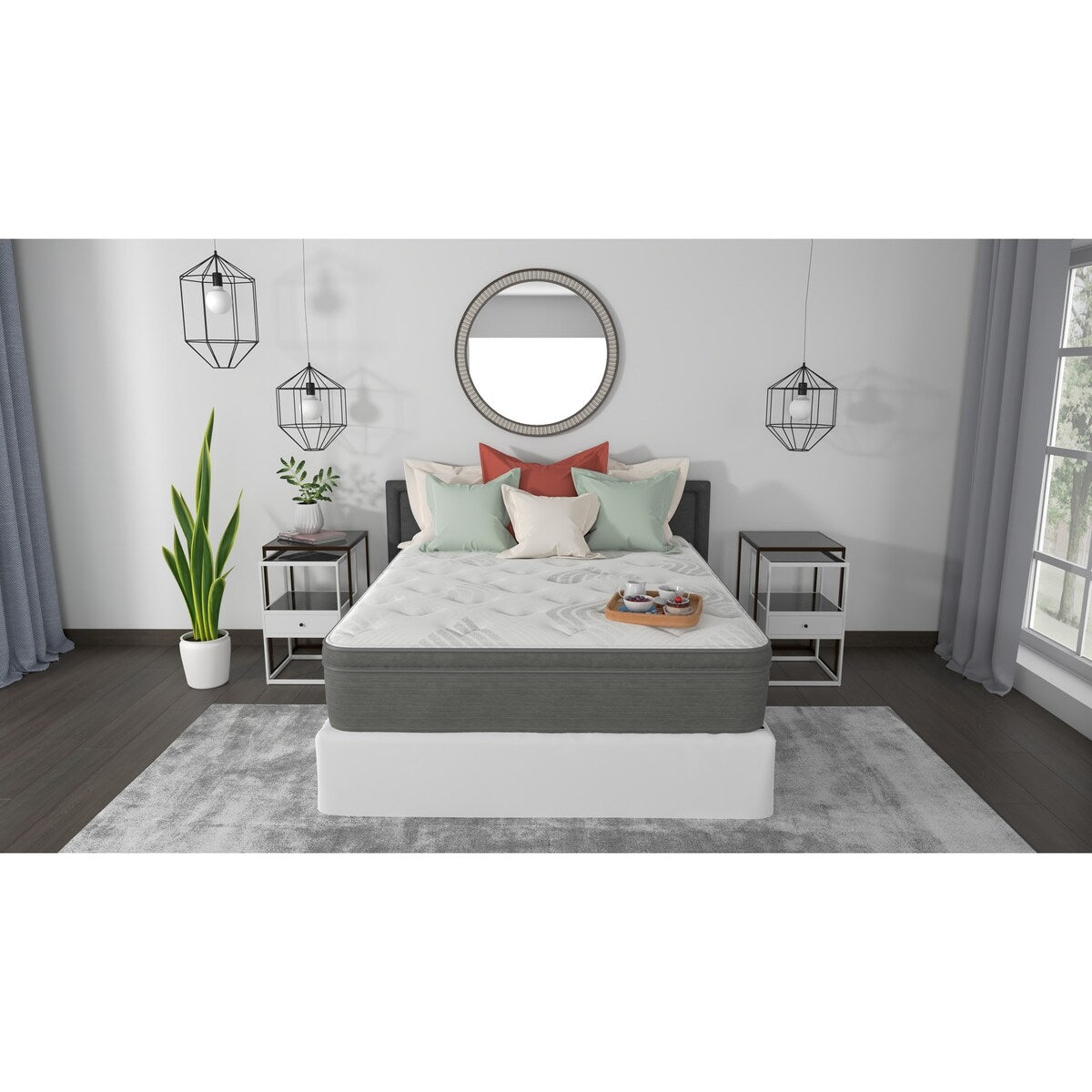 Matelas hybride en mousse alvéolée Euro Top Plush 12