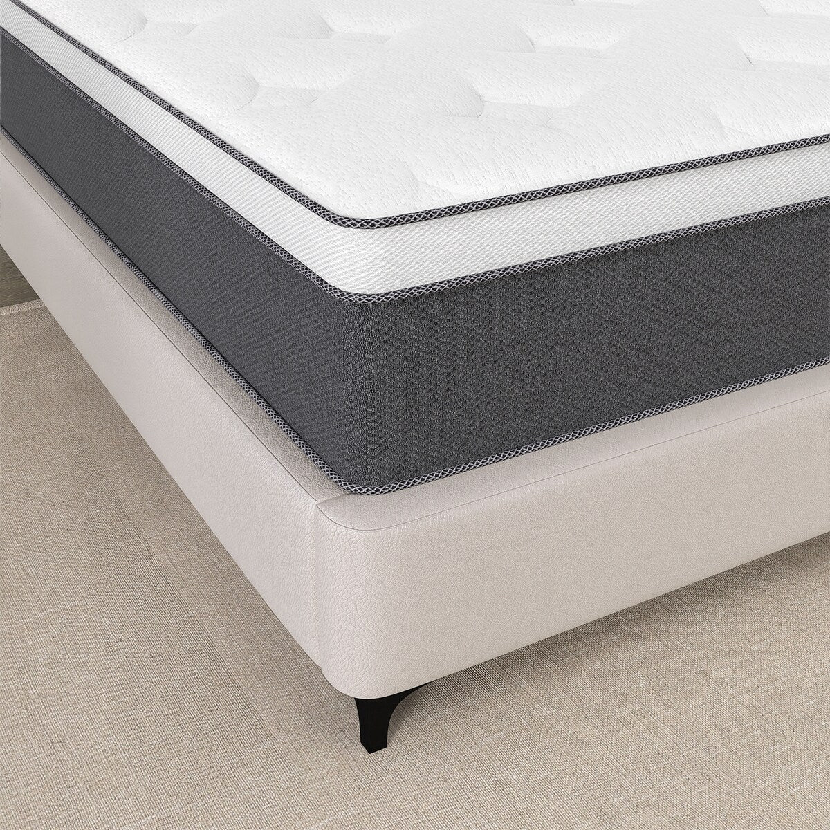 12 matelas hybrides en mousse à mémoire de forme infusée de gel rafraîchissant et à ressorts