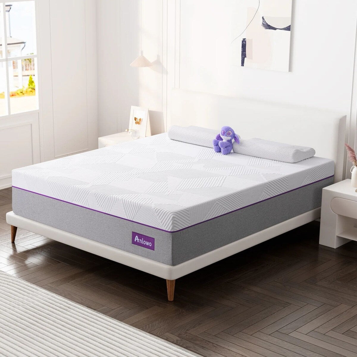 Matelas en mousse à mémoire de forme en gel moelleux de 12 pouces, lit dans une boîte