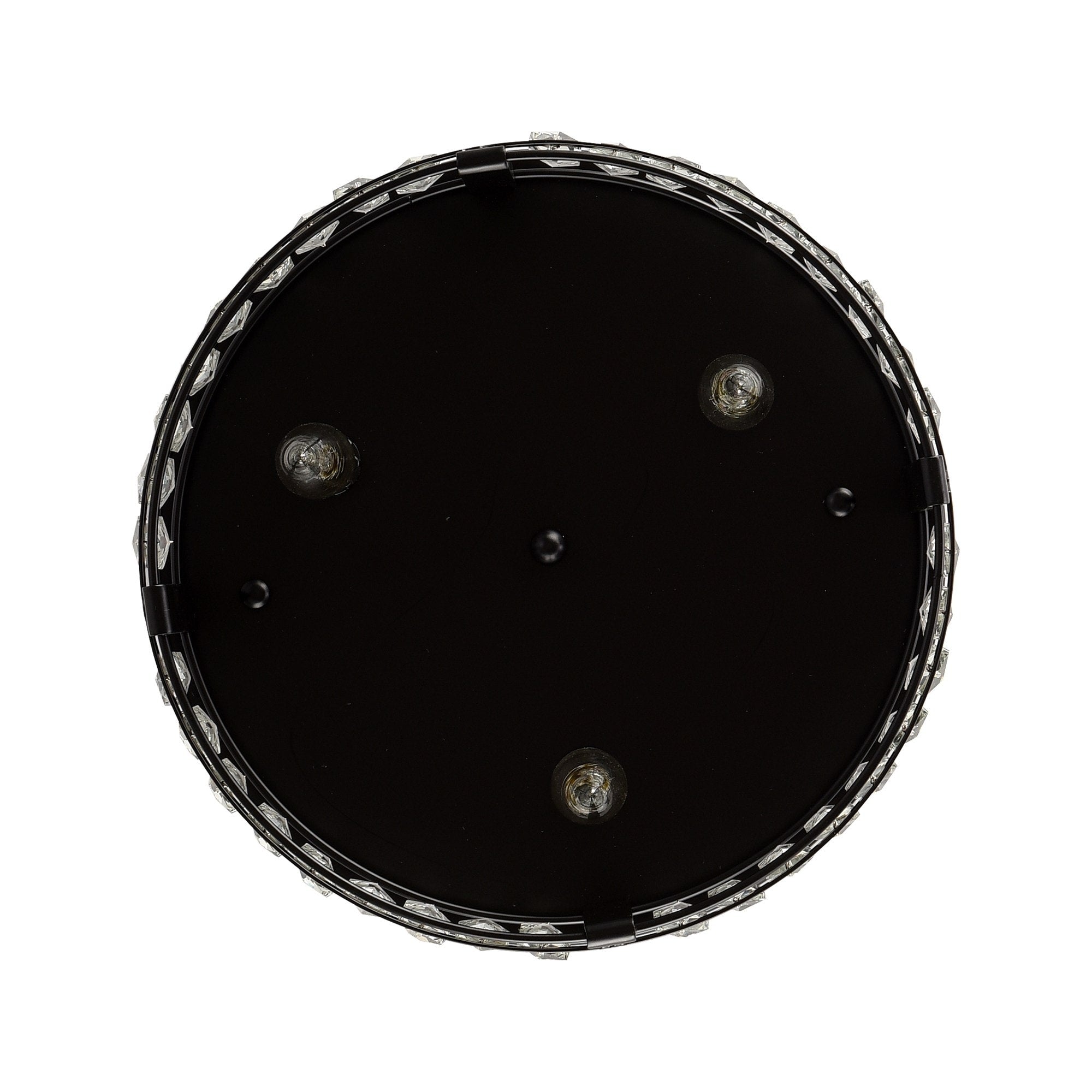 Lustre encastré moderne en cristal noir à 3 lumières pour couloir 13.3