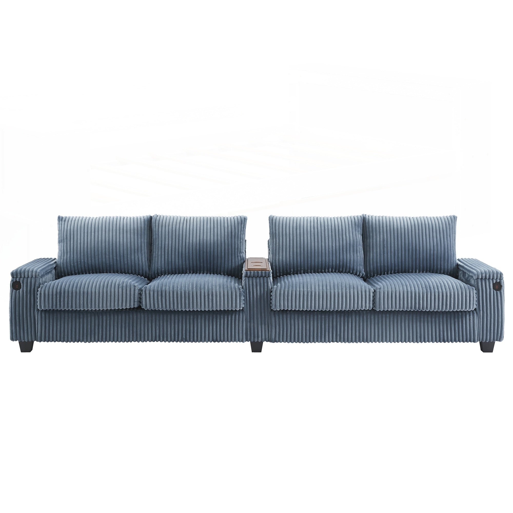 Canapé 4 places en velours côtelé de 133 pouces