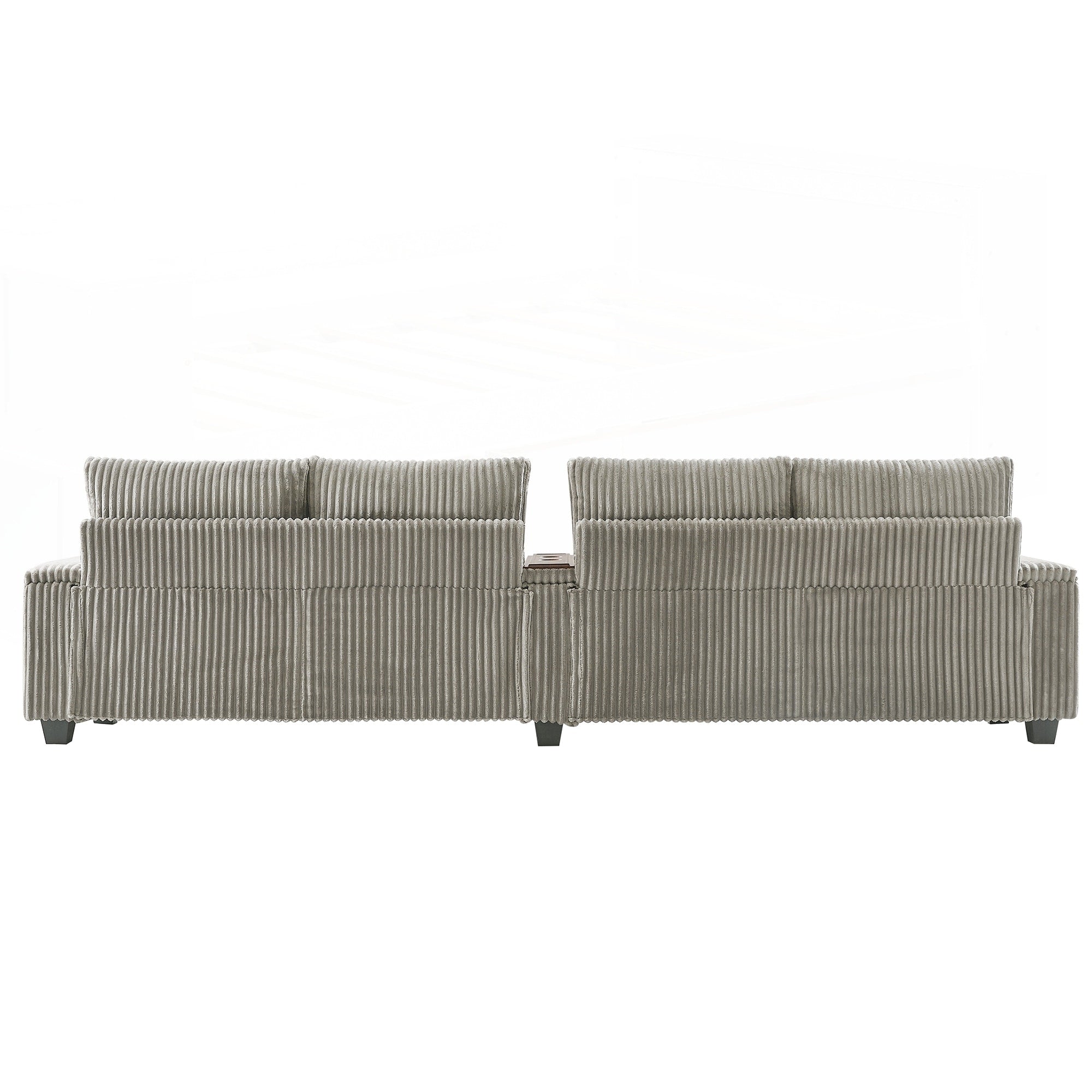 Canapé 4 places en velours côtelé de 133 pouces