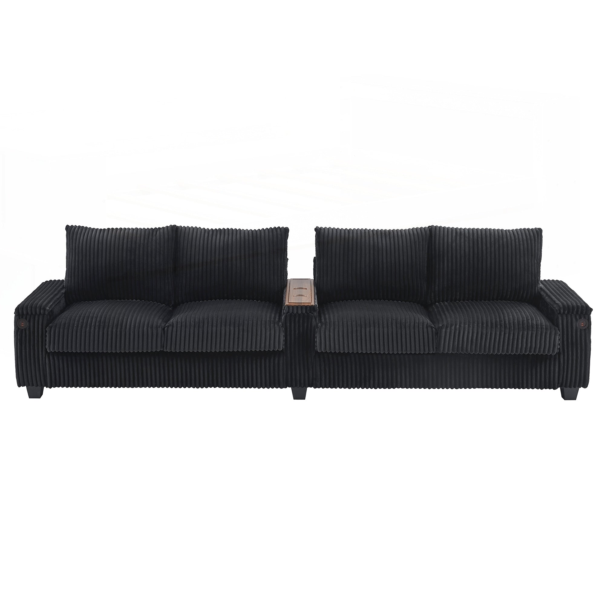 Canapé 4 places en velours côtelé de 133 pouces