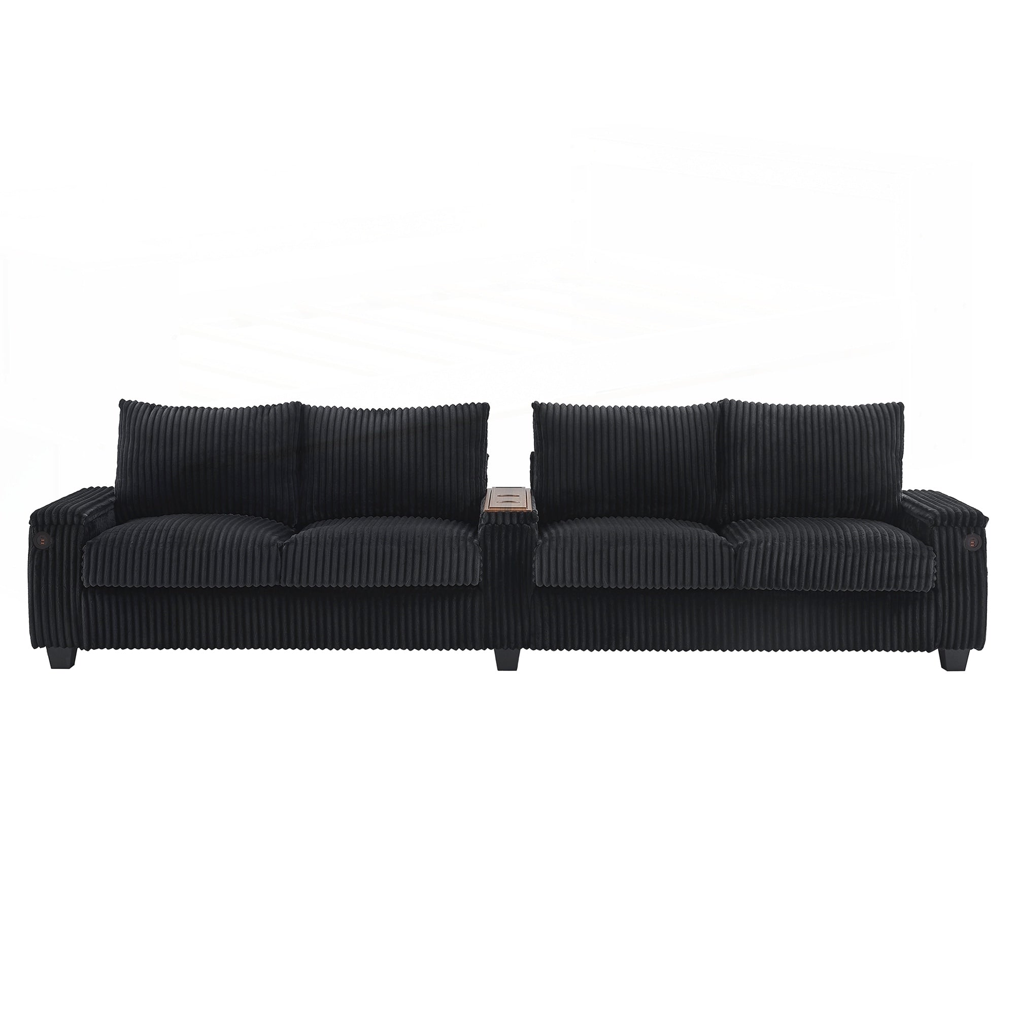 Canapé 4 places en velours côtelé de 133 pouces