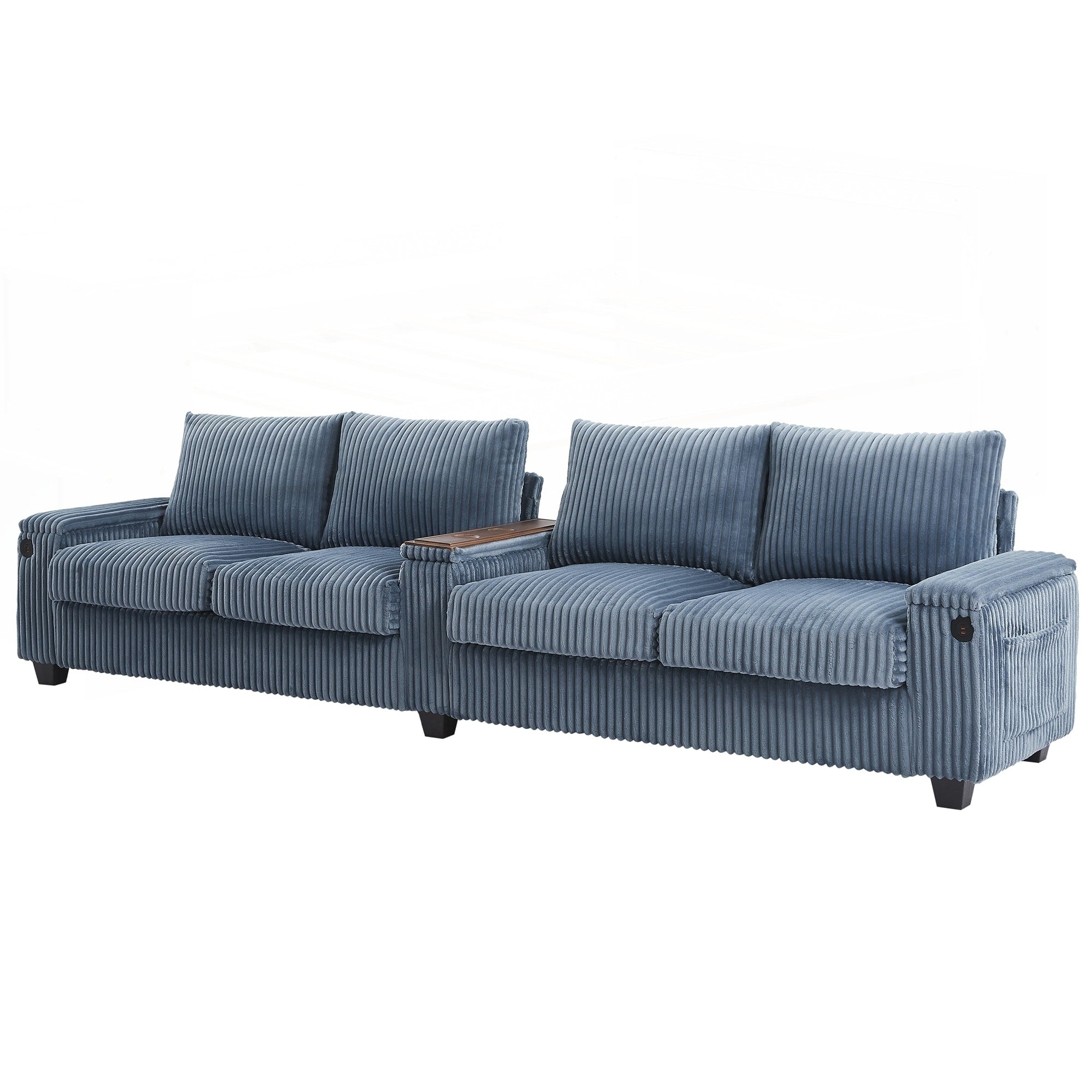 Canapé 4 places en velours côtelé de 133 pouces