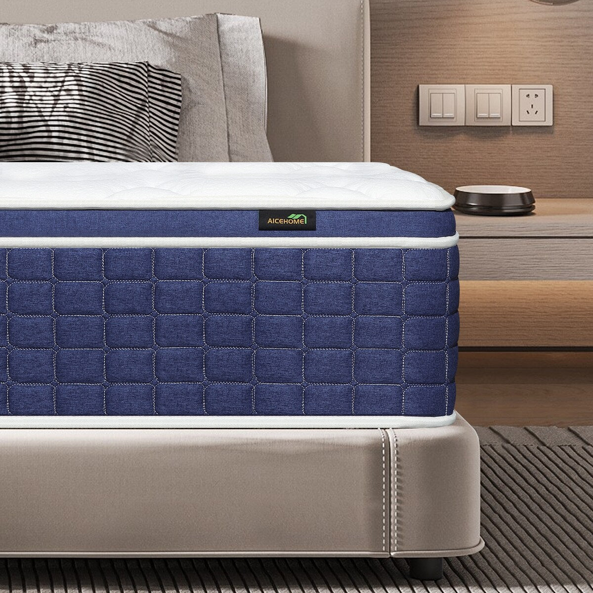 Matelas hybride en mousse à mémoire de forme de 14 pouces dans une boîte pour soulager la pression