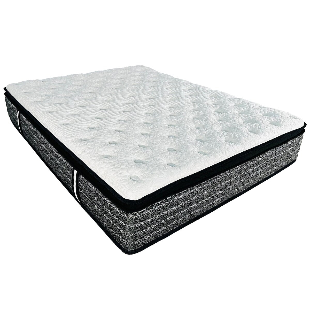 Matelas hybride à ressorts ensachés de 14 po, matelas à plateau-coussin Euro en mousse à mémoire de forme et gel
