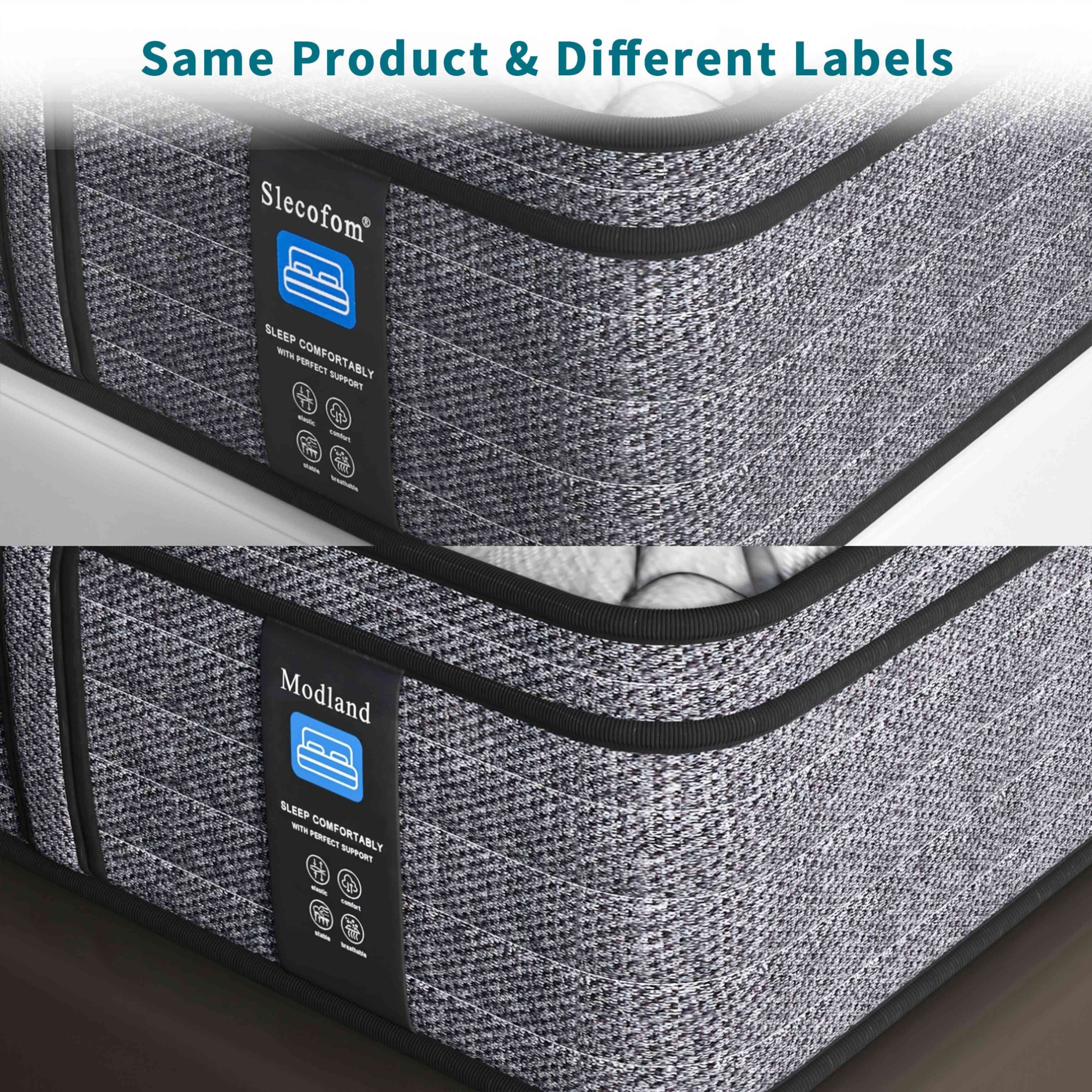 Matelas hybride moyen Euro Top de 14 pouces, matelas en mousse à mémoire de forme dans une boîte