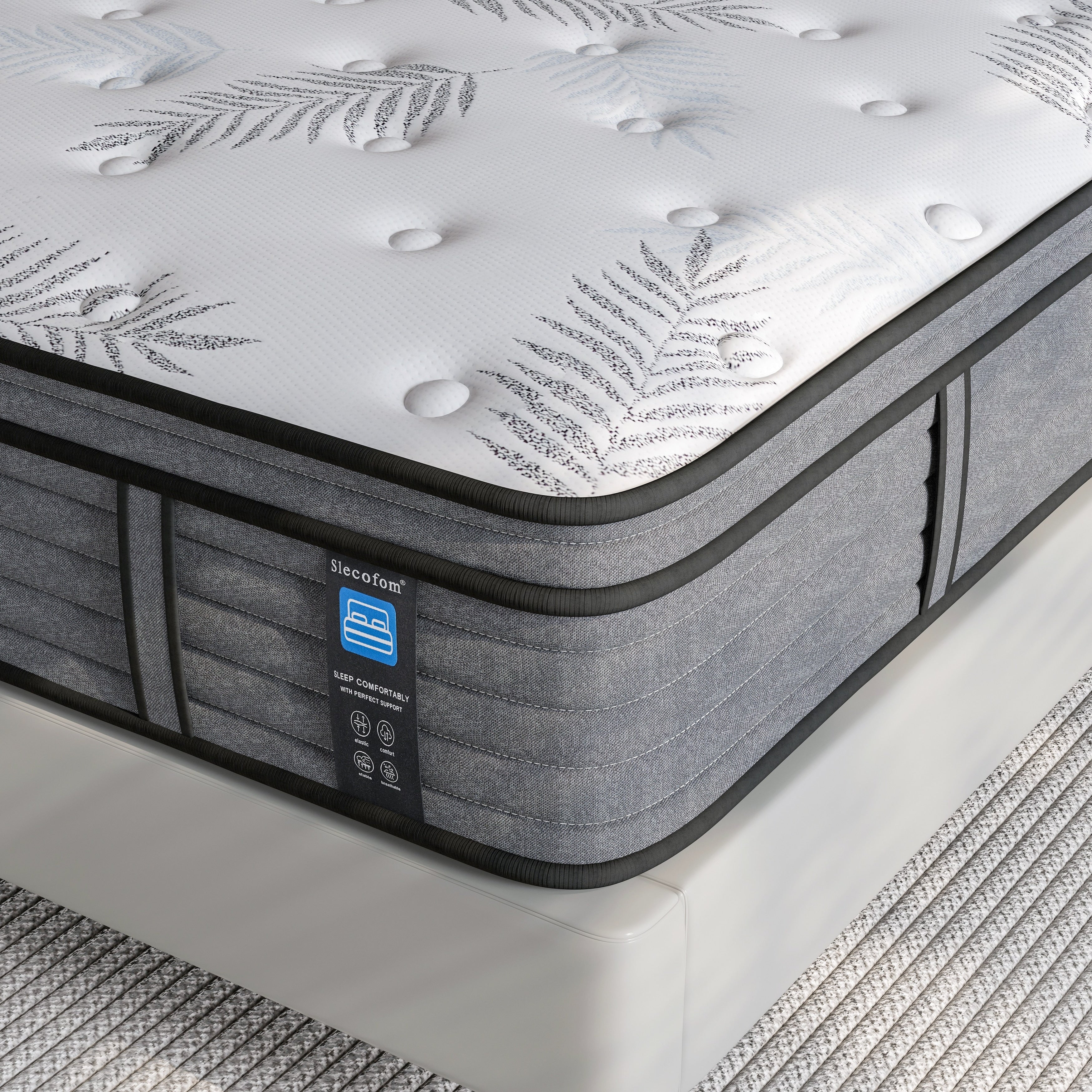 Matelas hybride en mousse à mémoire de forme Cool Gel de 14 pouces, ferme, pour petites chambres