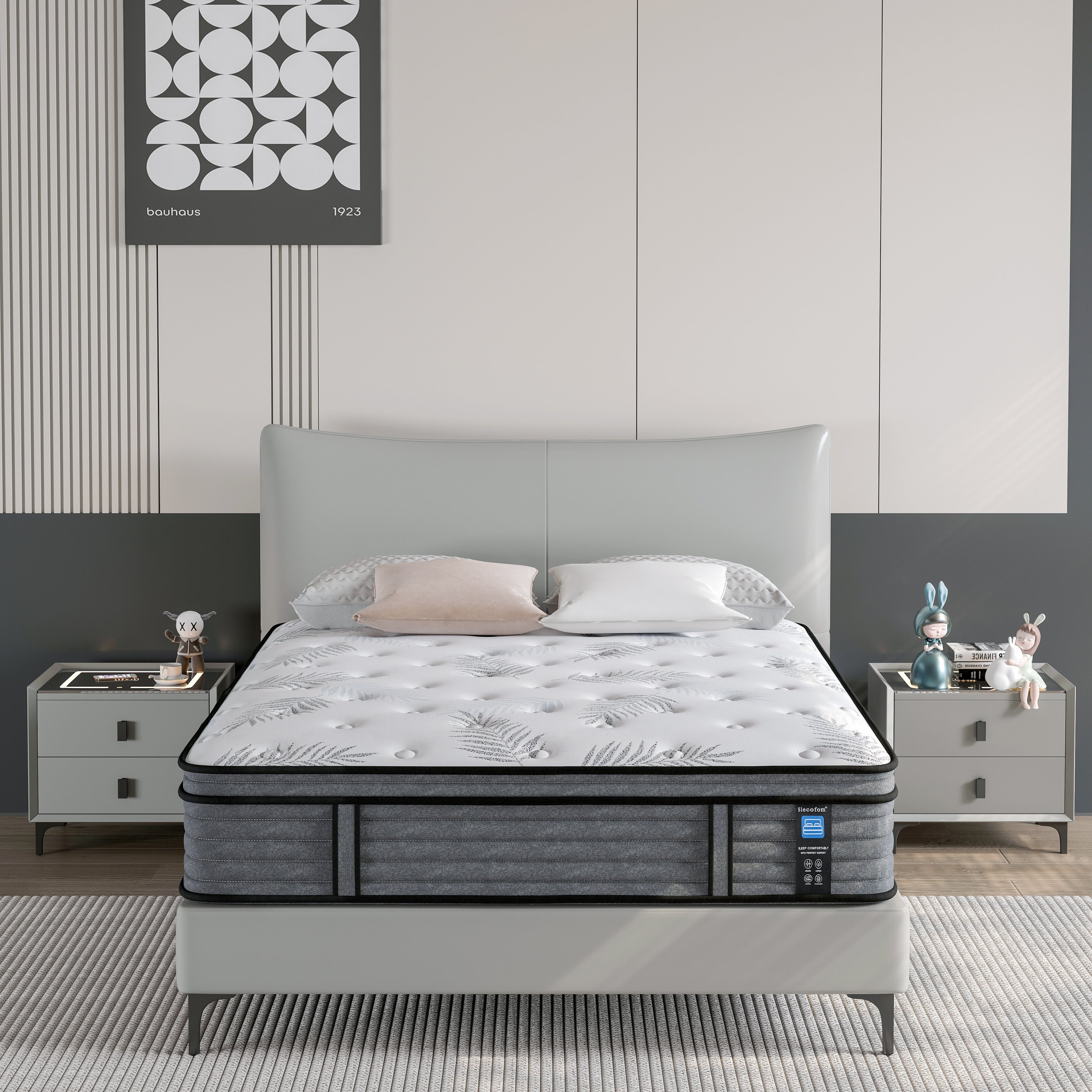 Matelas hybride en mousse à mémoire de forme Cool Gel de 14 pouces, ferme, pour petites chambres