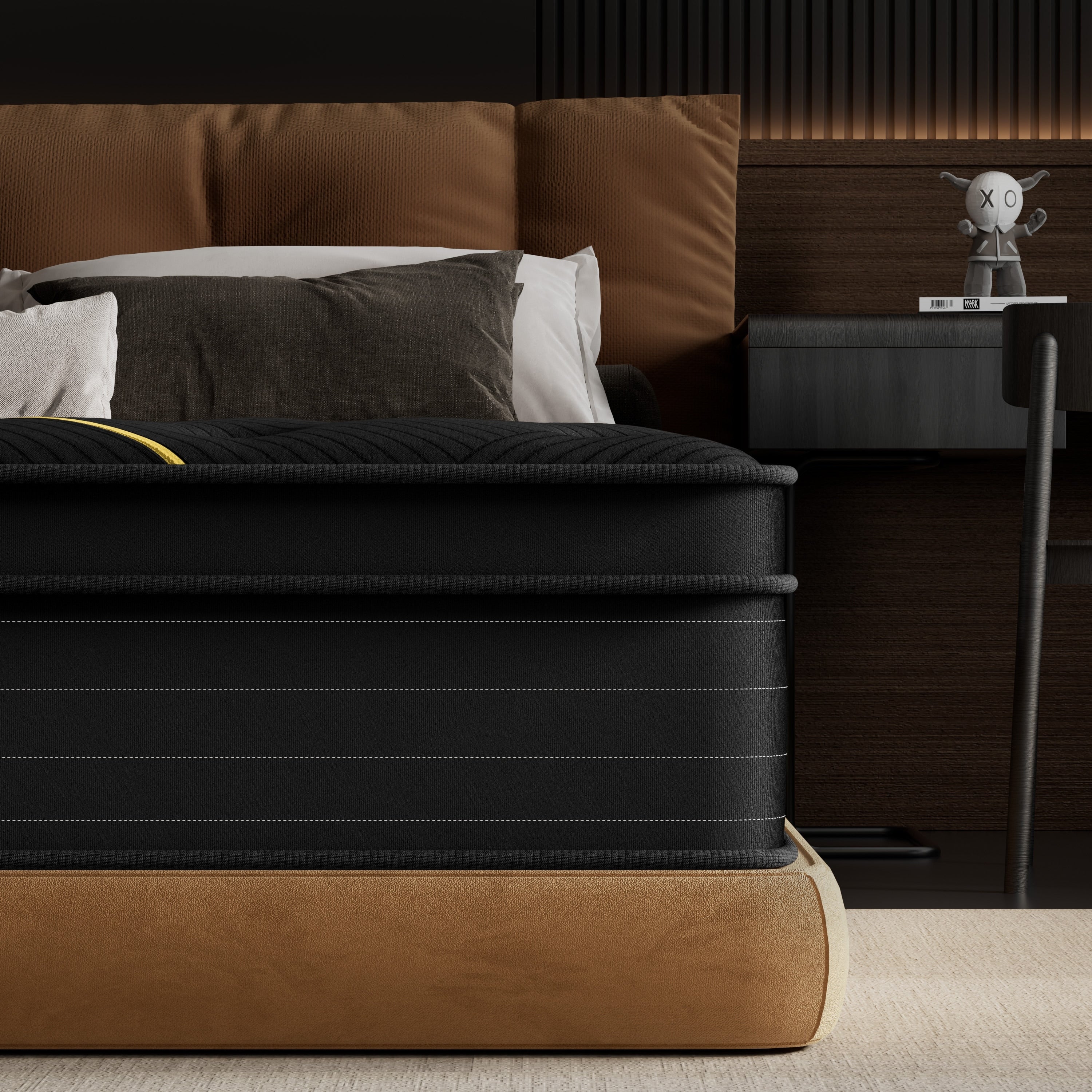 Matelas hybride en mousse à mémoire de forme avec gel moelleux de 14 pouces et ressorts ensachés