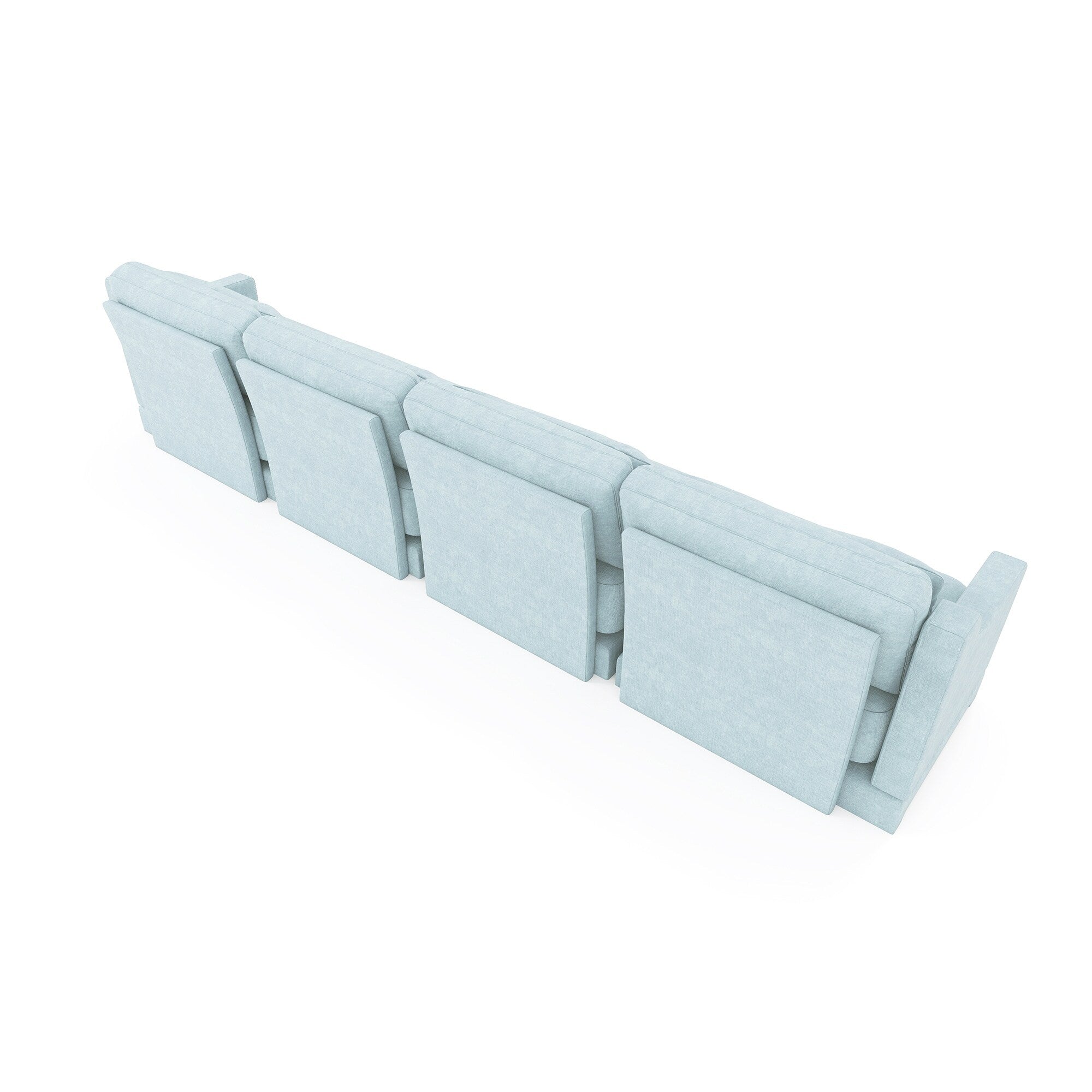 Canapé 6 places en chenille 141,7 avec base ergonomique en bois et éponge haute résilience pour le salon