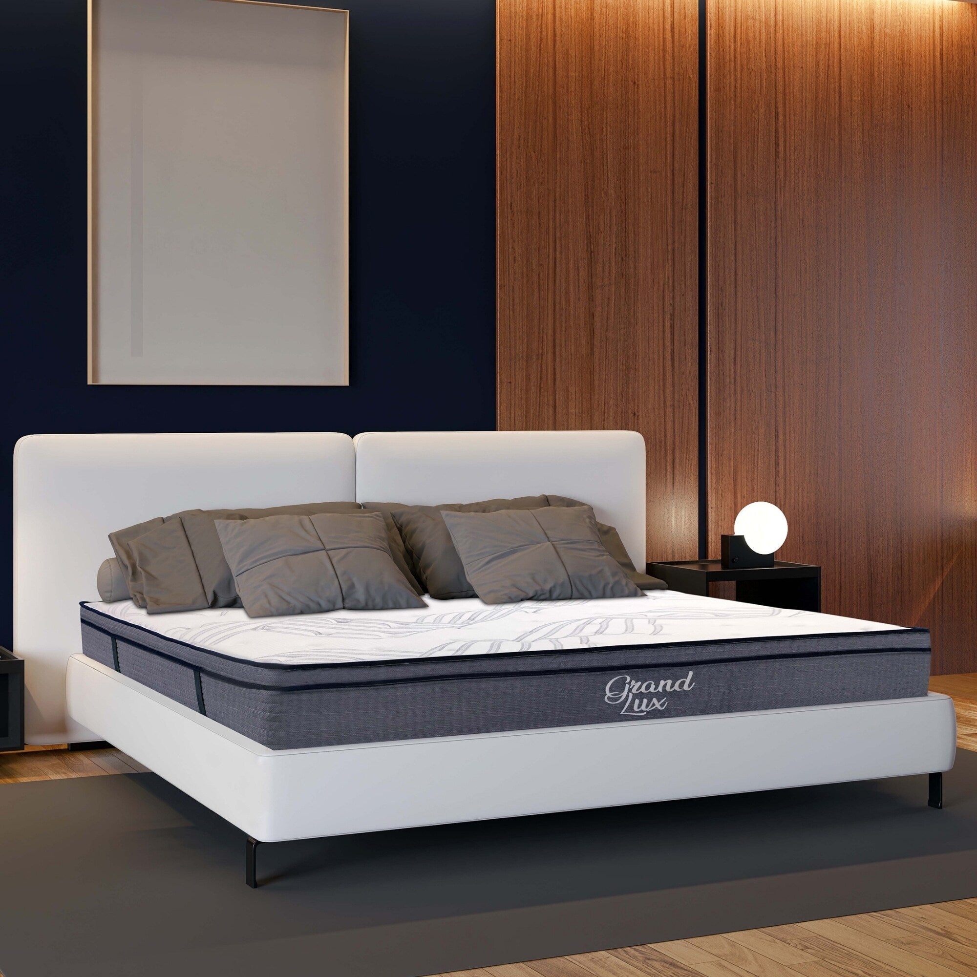 Matelas hybride en mousse moelleuse et polyester doux avec housse en tricot