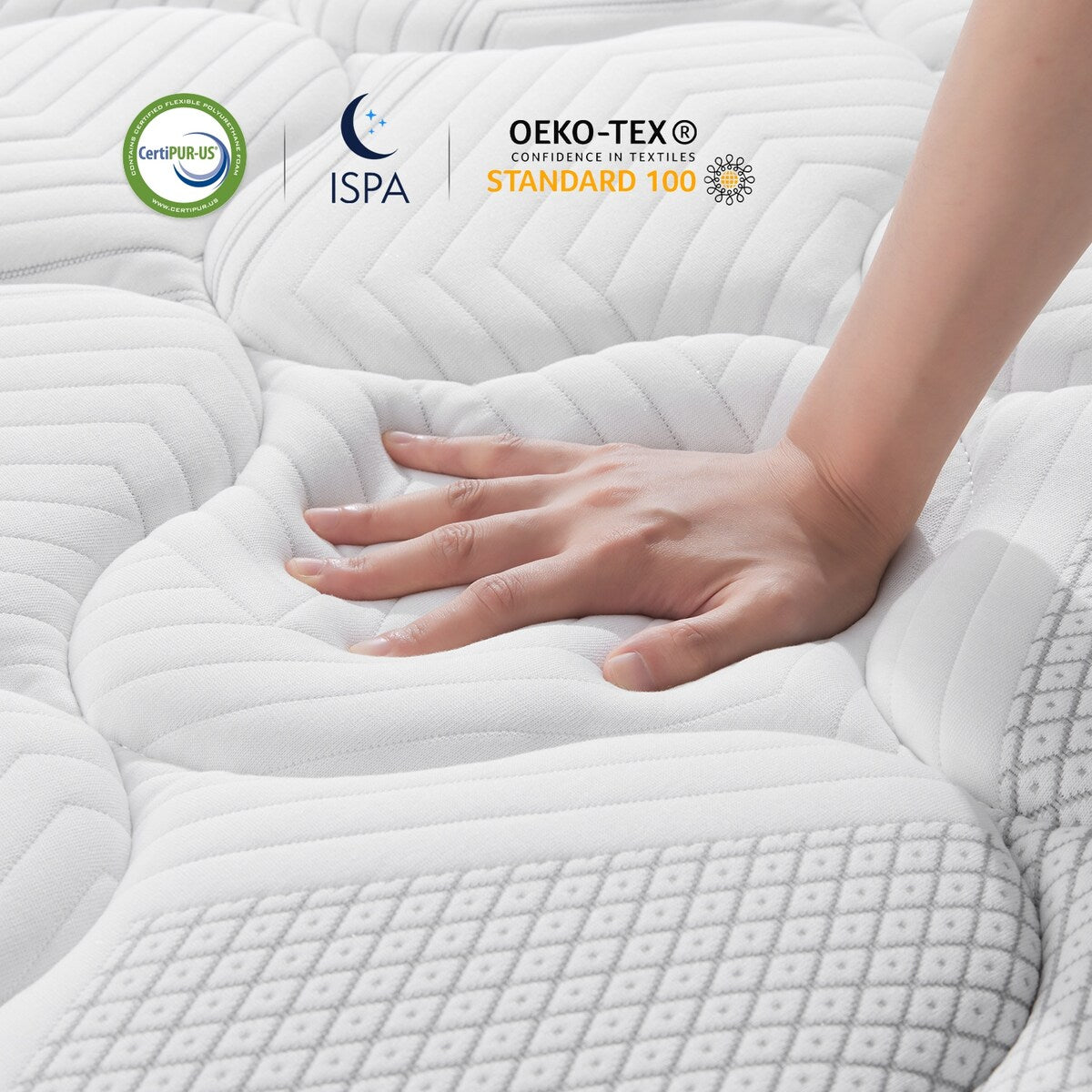 Matelas hybride en mousse à mémoire de forme de 14 pouces dans une boîte