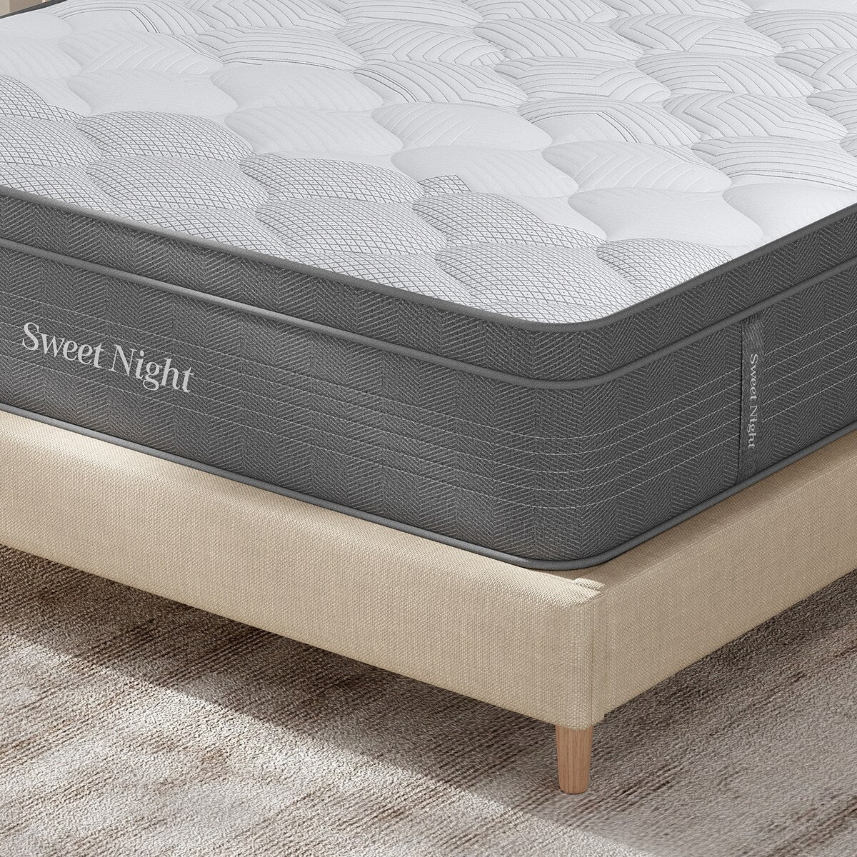 Matelas hybride en mousse à mémoire de forme de 14 pouces dans une boîte
