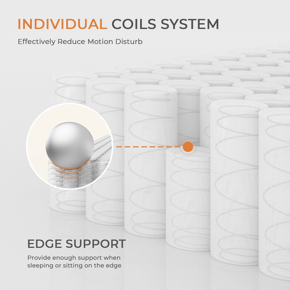 Matelas hybride en mousse à mémoire de forme de 14 pouces dans une boîte