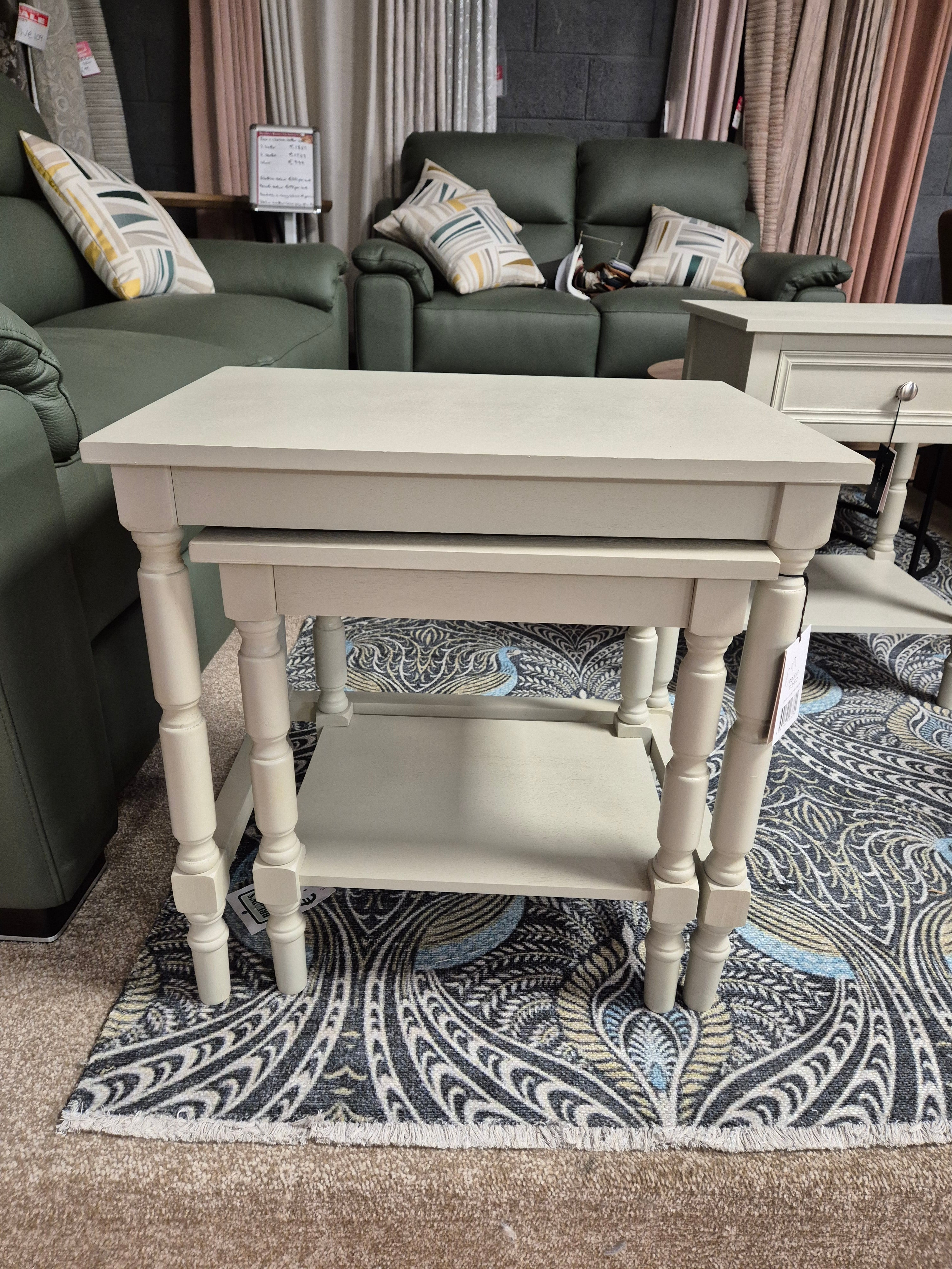 Ensemble de 2 tables gigognes Lincoln en gris