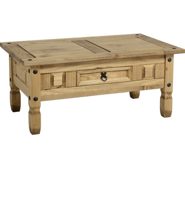 Table basse Corona en pin mexicain