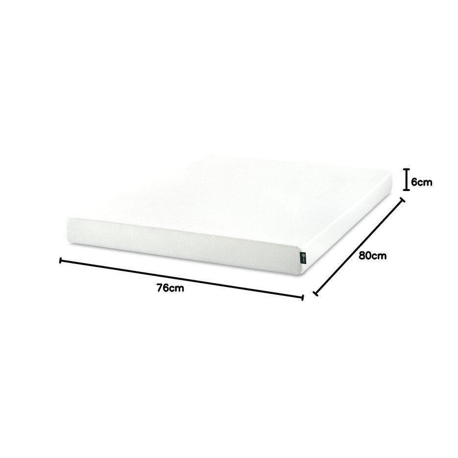 Matelas en mousse à mémoire de forme au thé vert 6 pouces, sans fibre de verre, support breveté sur mesure, base en mousse robuste, lit-en-boîte, très grand lit