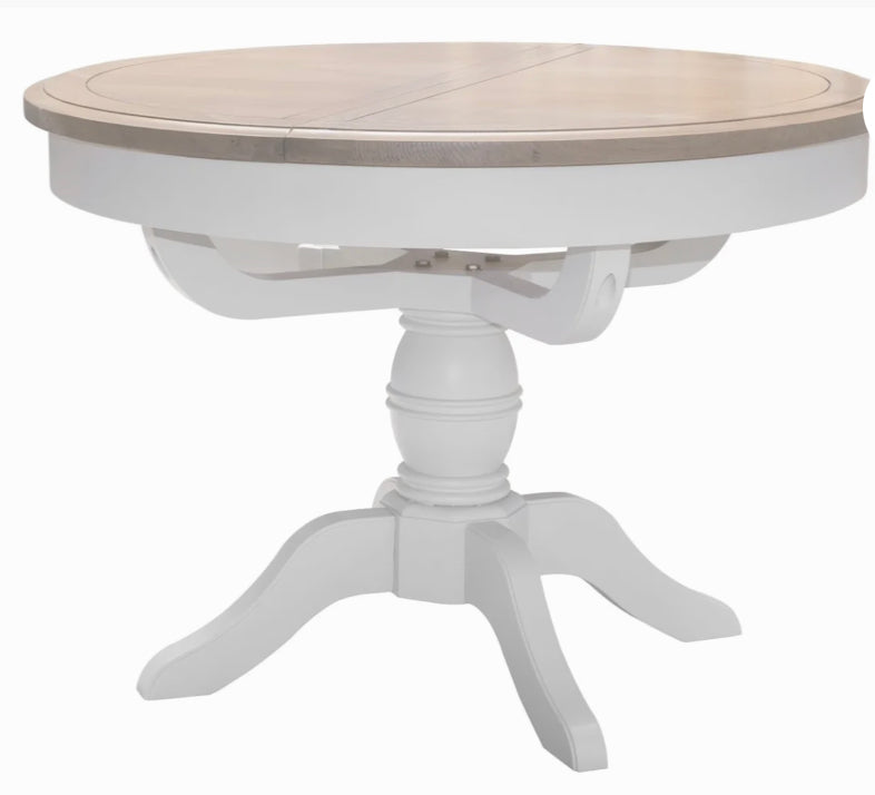 Table à manger ronde extensible Eden 1,1 m – 1,5 m