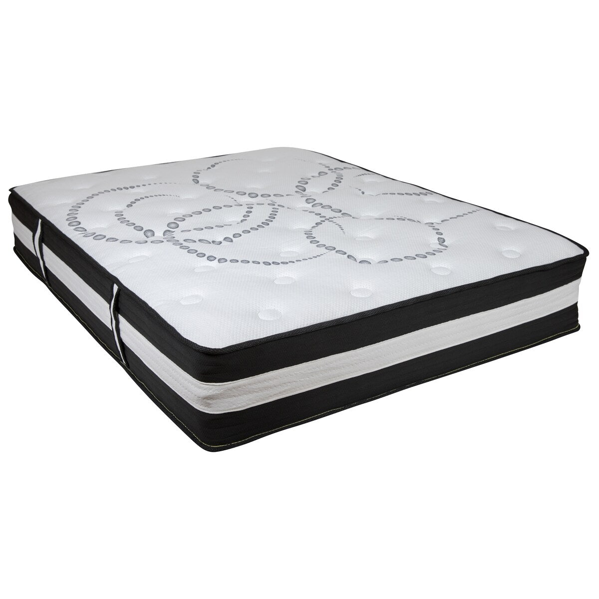 Matelas 12 mousses et ressorts ensachés, matelas en boîte - Matelas haut de gamme - Blanc