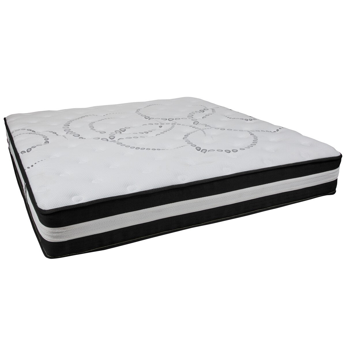 Matelas 12 mousses et ressorts ensachés, matelas en boîte - Matelas haut de gamme - Blanc