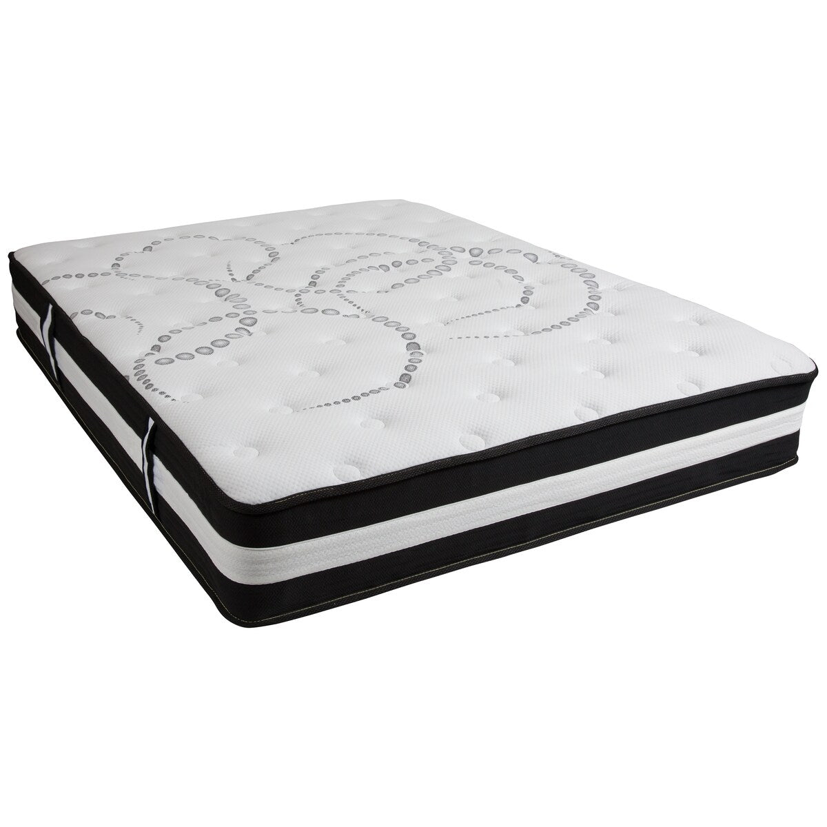 Matelas 12 mousses et ressorts ensachés, matelas en boîte - Matelas haut de gamme - Blanc