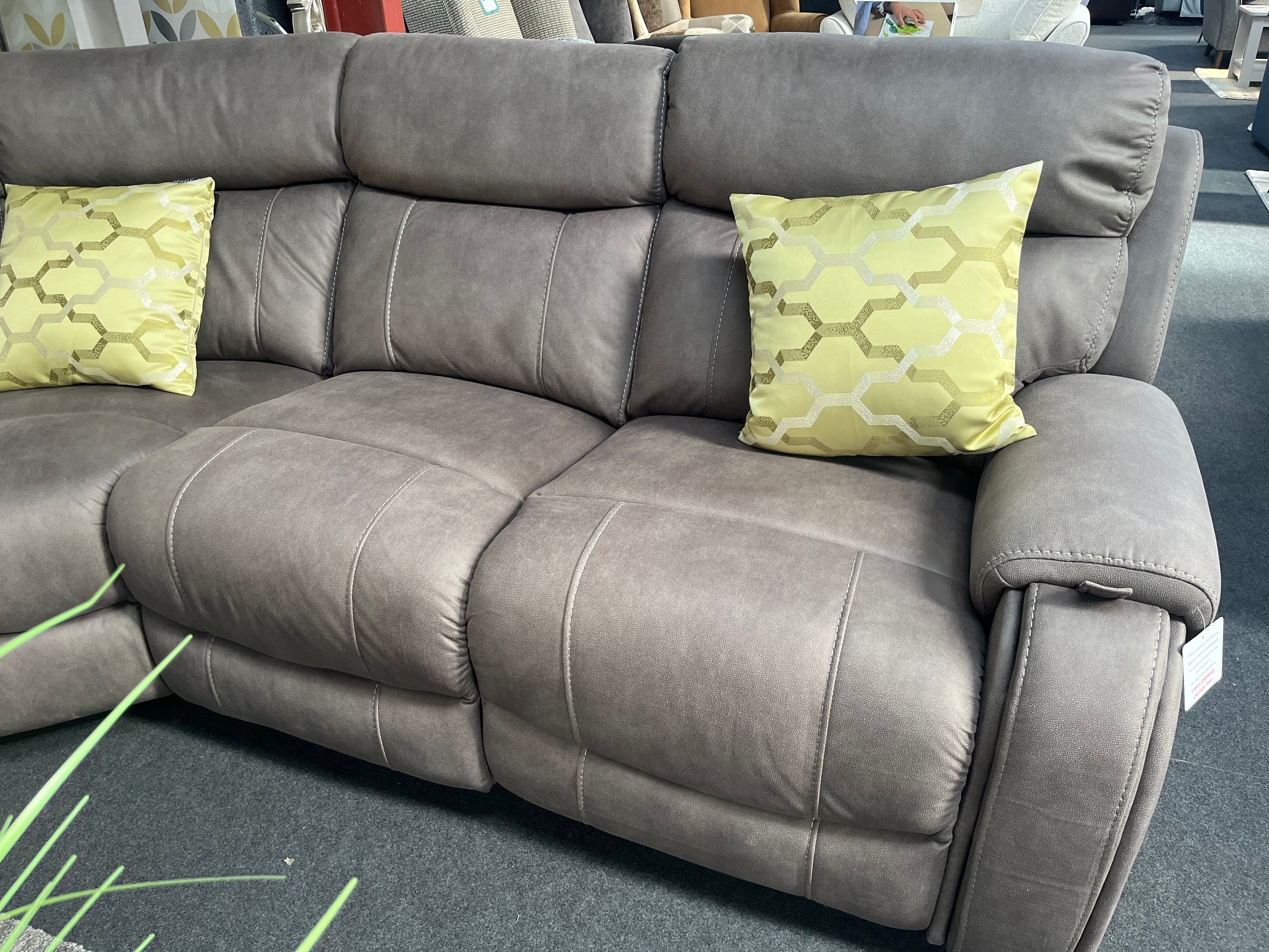 Fauteuil inclinable Kester en tissu gris lavable