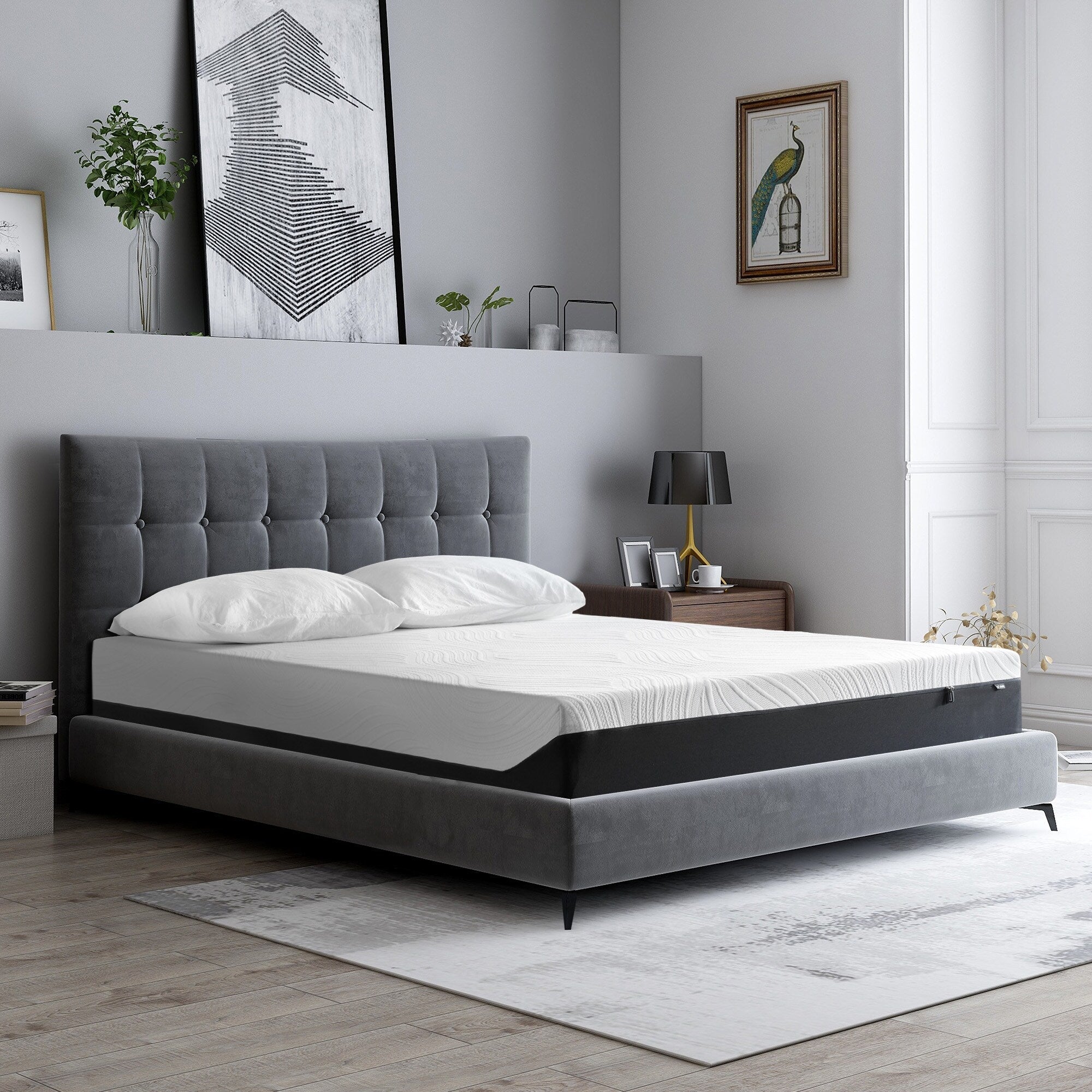 Matelas en mousse à mémoire de forme gel 10 pouces, confort moyen