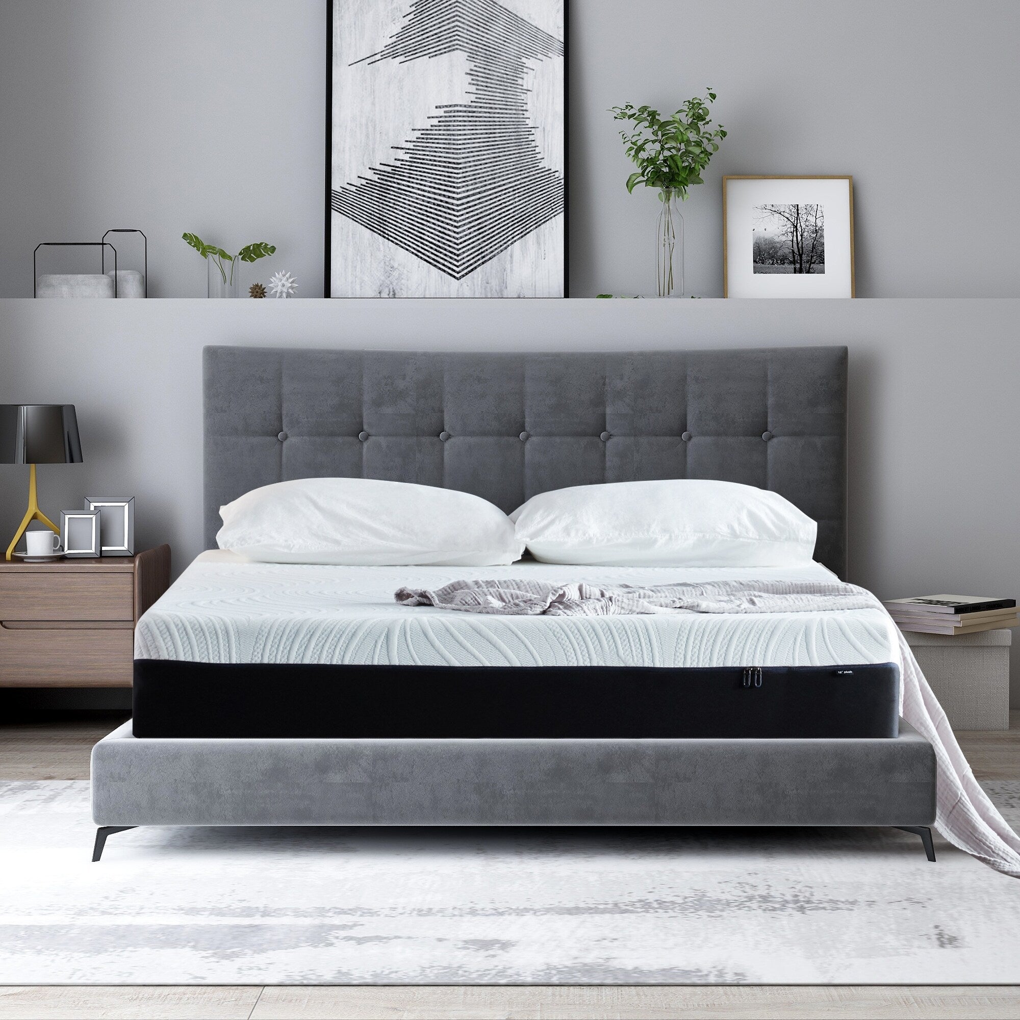 Matelas en mousse à mémoire de forme gel 10 pouces, confort moyen