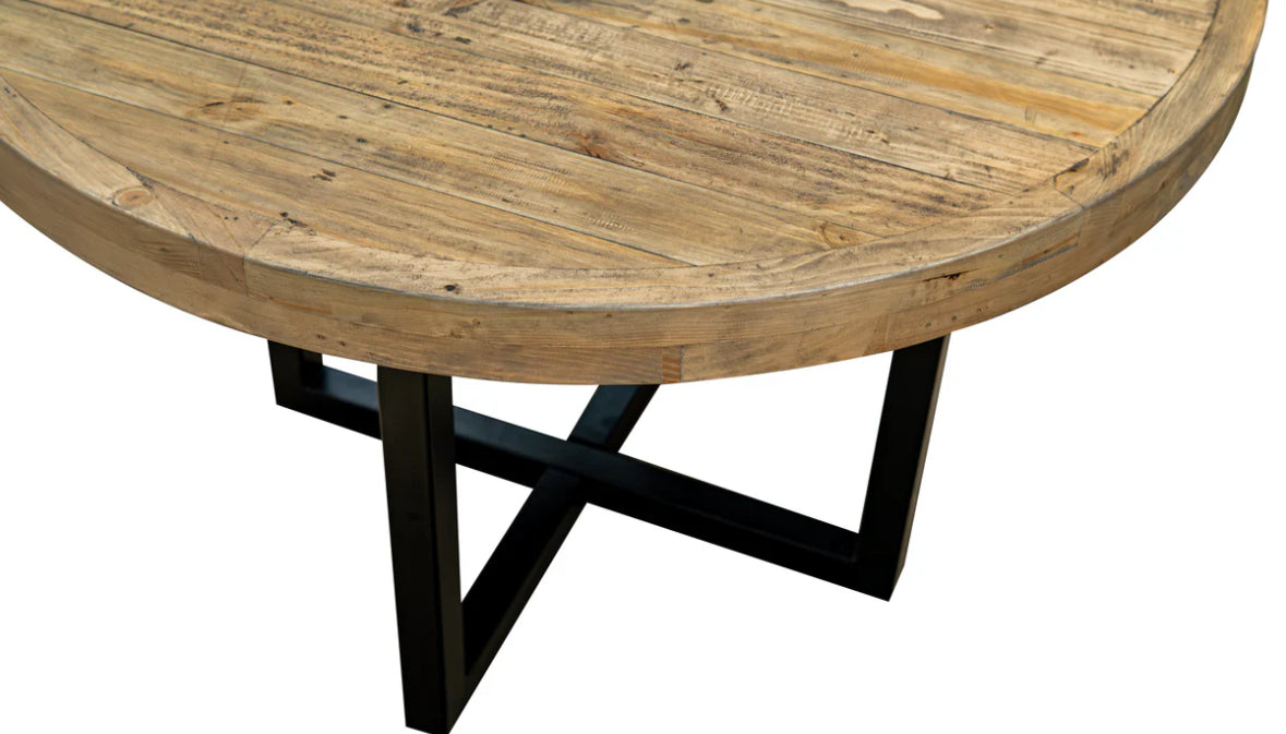 Table ronde Jersey 1.2 en chêne héritage
