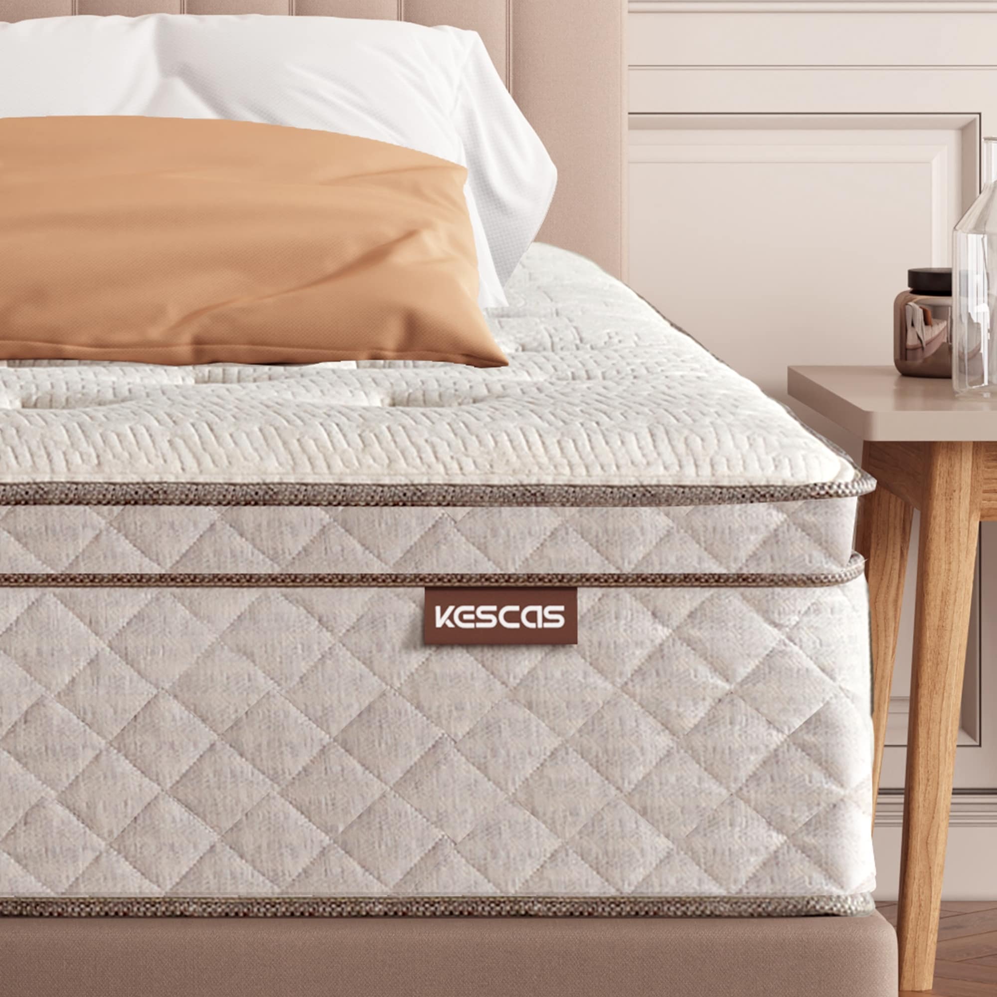 Matelas hybride de luxe en mousse à mémoire de forme de 12 pouces de qualité supérieure