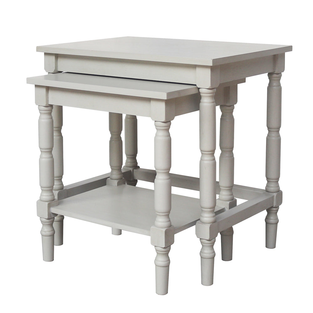 Ensemble de 2 tables gigognes Lincoln en gris