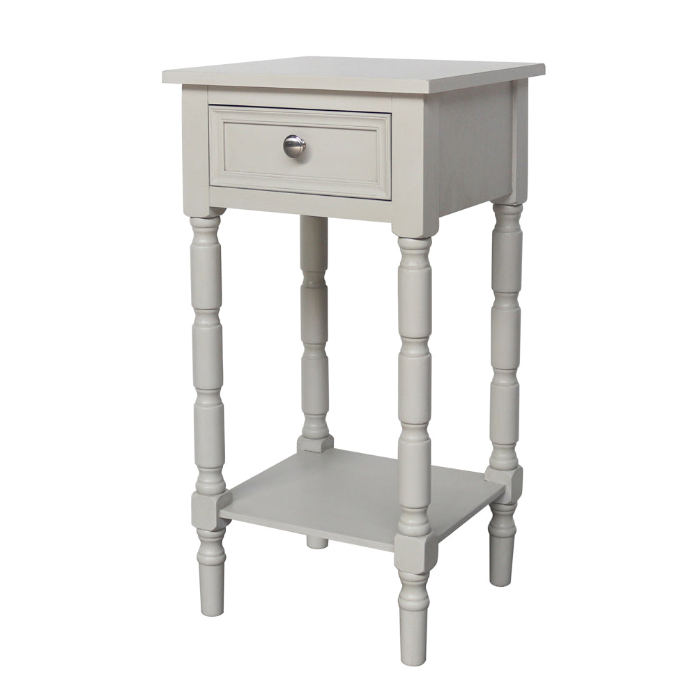 Table d'appoint Lincoln à 1 tiroir en gris