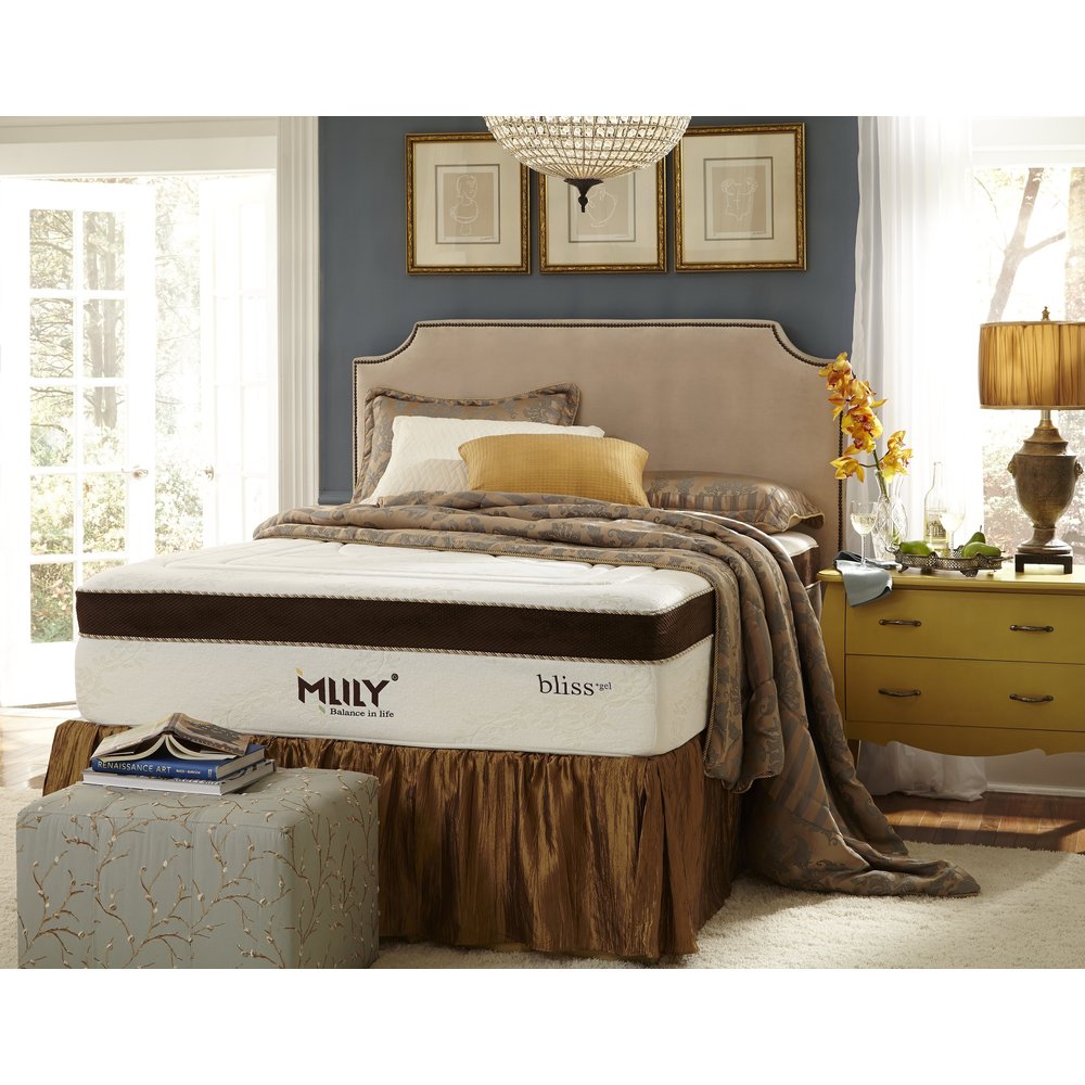 Matelas en mousse à mémoire de forme gel Mlily Bliss de 15 pouces pour lit queen size