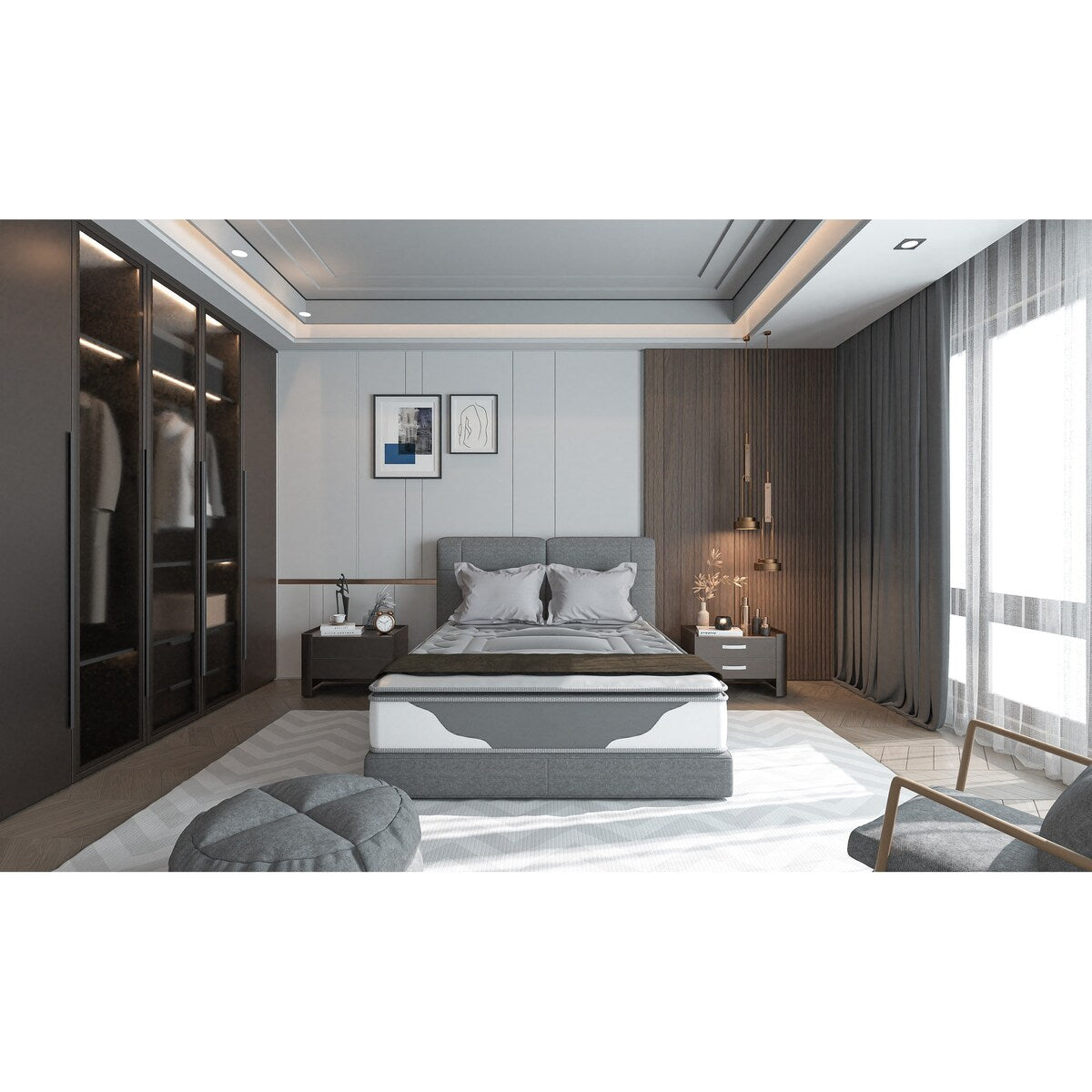 Matelas double Nuzanto Rucas M04-Silver