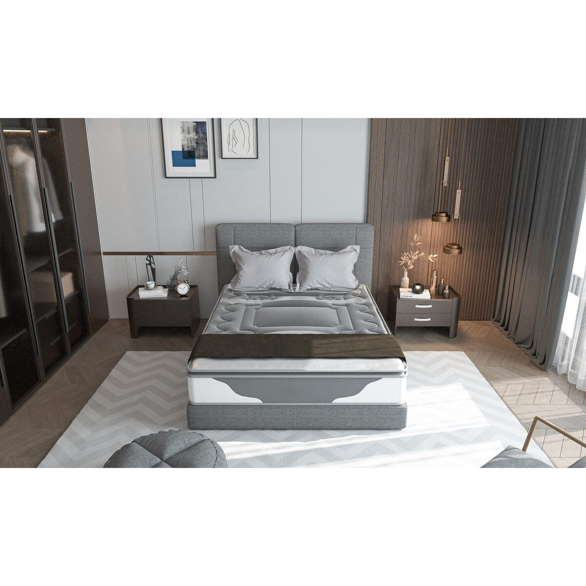 Matelas double Nuzanto Rucas M04-Silver