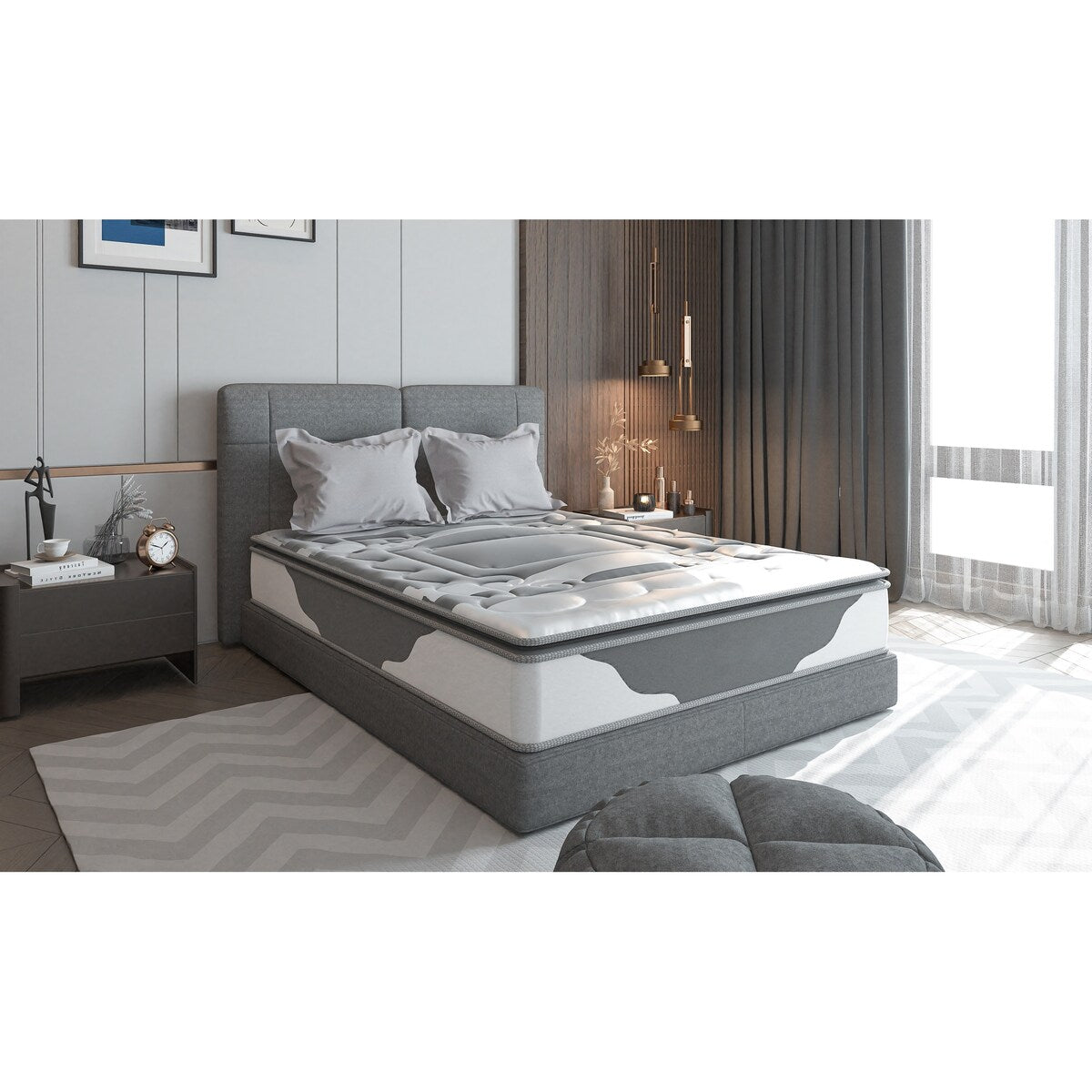 Matelas double Nuzanto Rucas M04-Silver