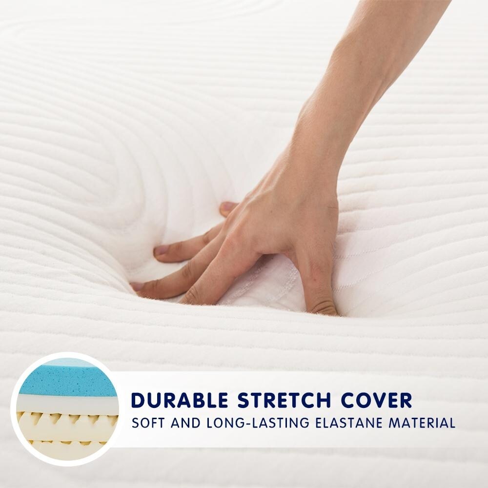 Matelas en mousse à mémoire de forme infusé de gel Subrtex de 8 pouces avec housse
