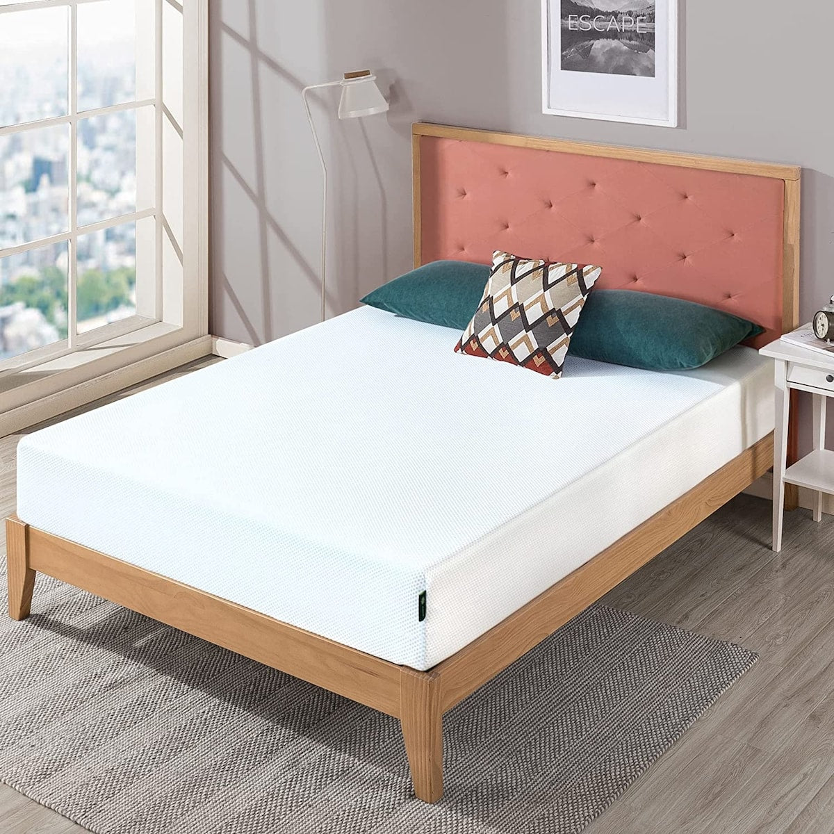 Matelas ZINUS 10 pouces en mousse à mémoire de forme au thé vert, gel rafraîchissant, soulageant la pression, certifié CertiPUR-US