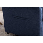 022-Fauteuil à bascule pivotant en tissu de lin Gilder Chair avec poche