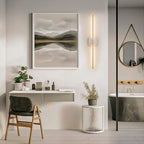 Applique murale linéaire moderne à 1 ampoule, noire/dorée/nickel, à LED, à intensité variable, pour salle de bain