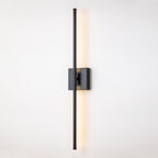 Applique murale linéaire moderne à 1 ampoule, noire/dorée/nickel, à LED, à intensité variable, pour salle de bain