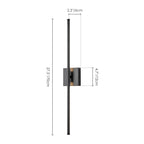 Applique murale linéaire moderne à 1 ampoule, noire/dorée/nickel, à LED, à intensité variable, pour salle de bain