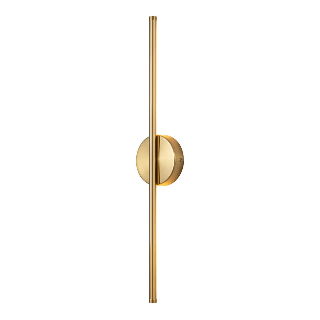 Applique murale linéaire moderne à 1 ampoule, noire/dorée/nickel, à LED, à intensité variable, pour salle de bain