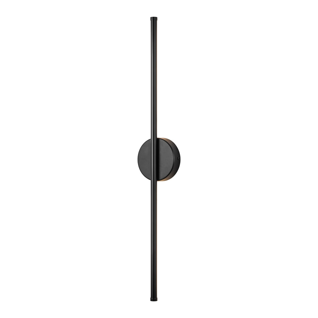 Applique murale linéaire moderne à 1 ampoule, noire/dorée/nickel, à LED, à intensité variable, pour salle de bain