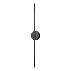 Applique murale linéaire moderne à 1 ampoule, noire/dorée/nickel, à LED, à intensité variable, pour salle de bain