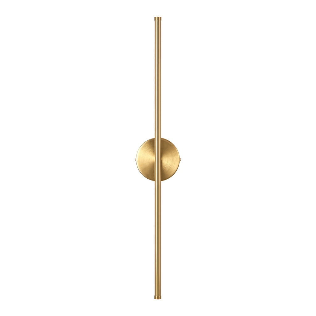Applique murale linéaire moderne à 1 ampoule, noire/dorée/nickel, à LED, à intensité variable, pour salle de bain
