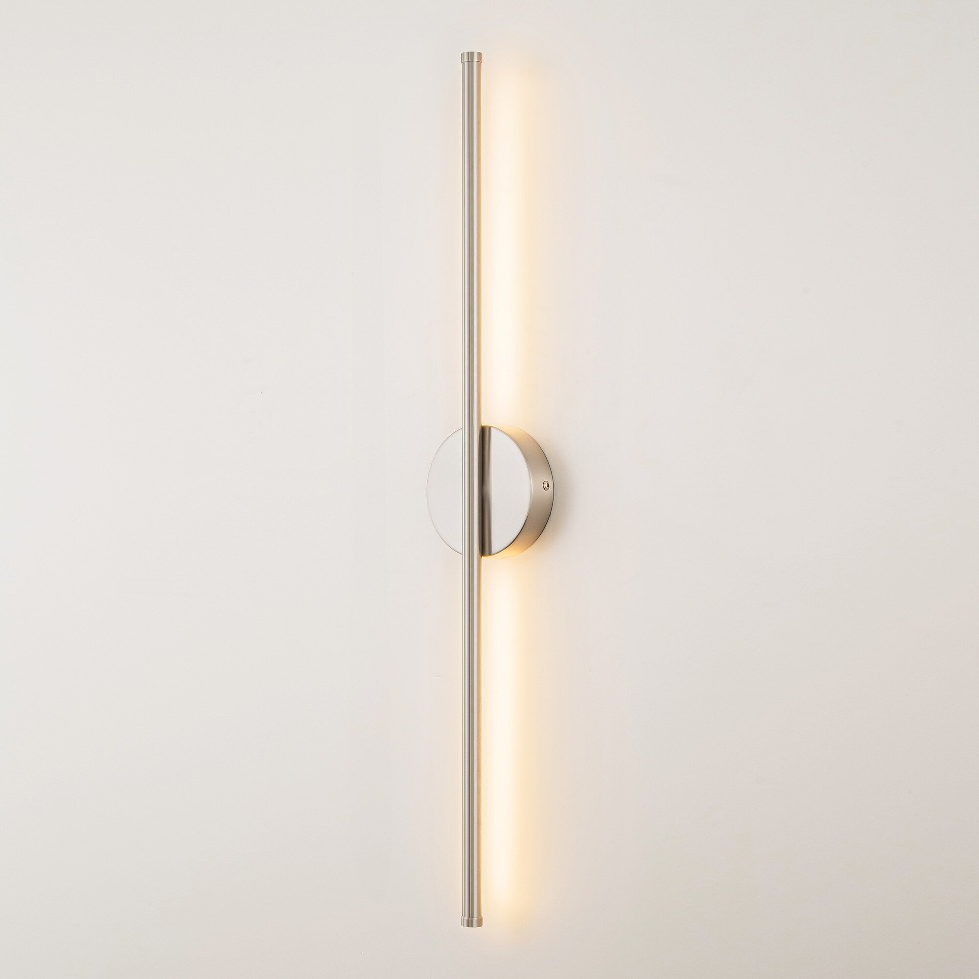 Applique murale linéaire moderne à 1 ampoule, noire/dorée/nickel, à LED, à intensité variable, pour salle de bain