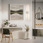 Applique murale linéaire moderne à 1 ampoule, noire/dorée/nickel, à LED, à intensité variable, pour salle de bain
